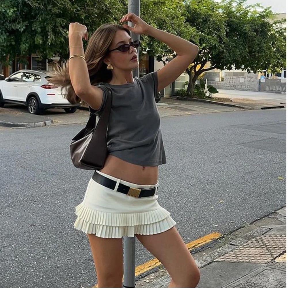 Lioness Double Ruffle Mini Skort